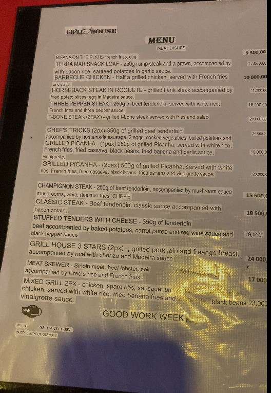 Menu Restaurante The Grill House-1