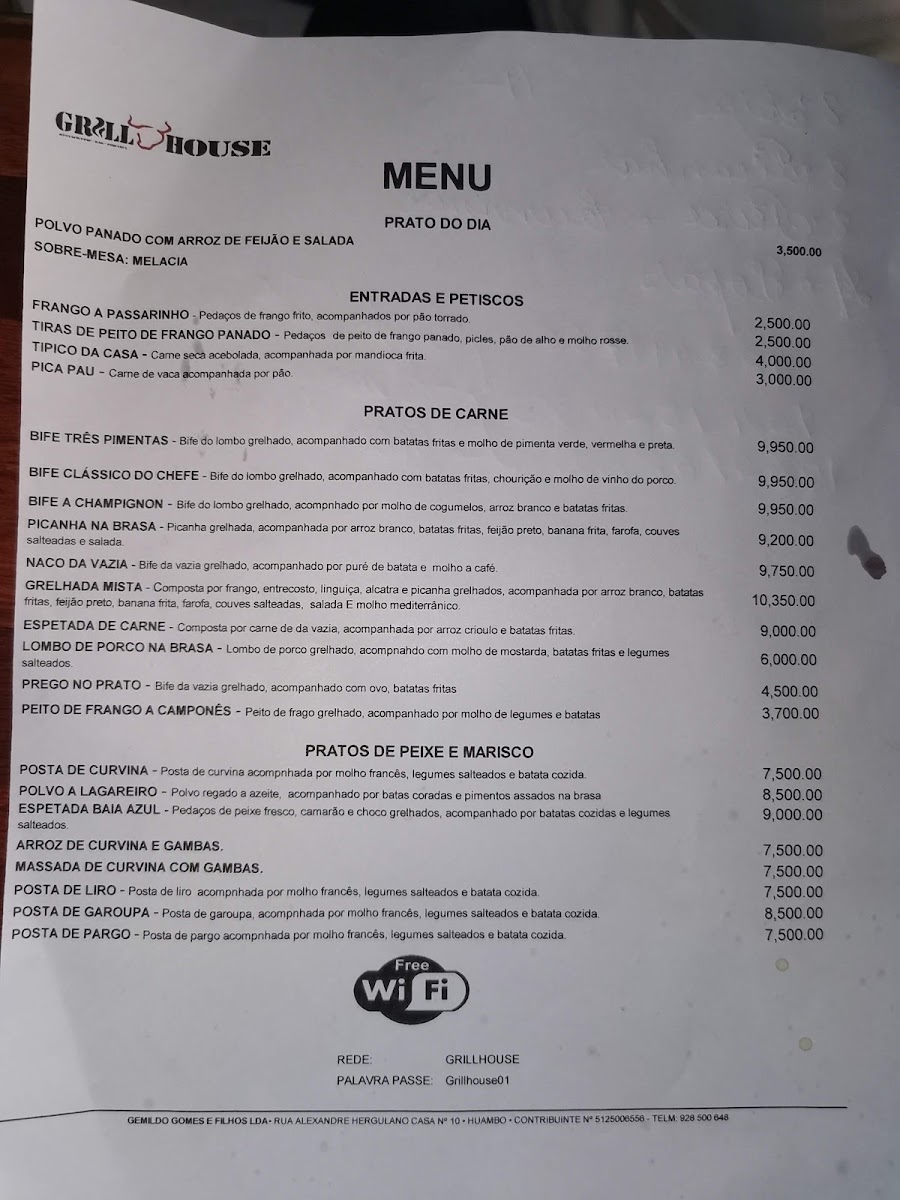 Menu Restaurante The Grill House-3