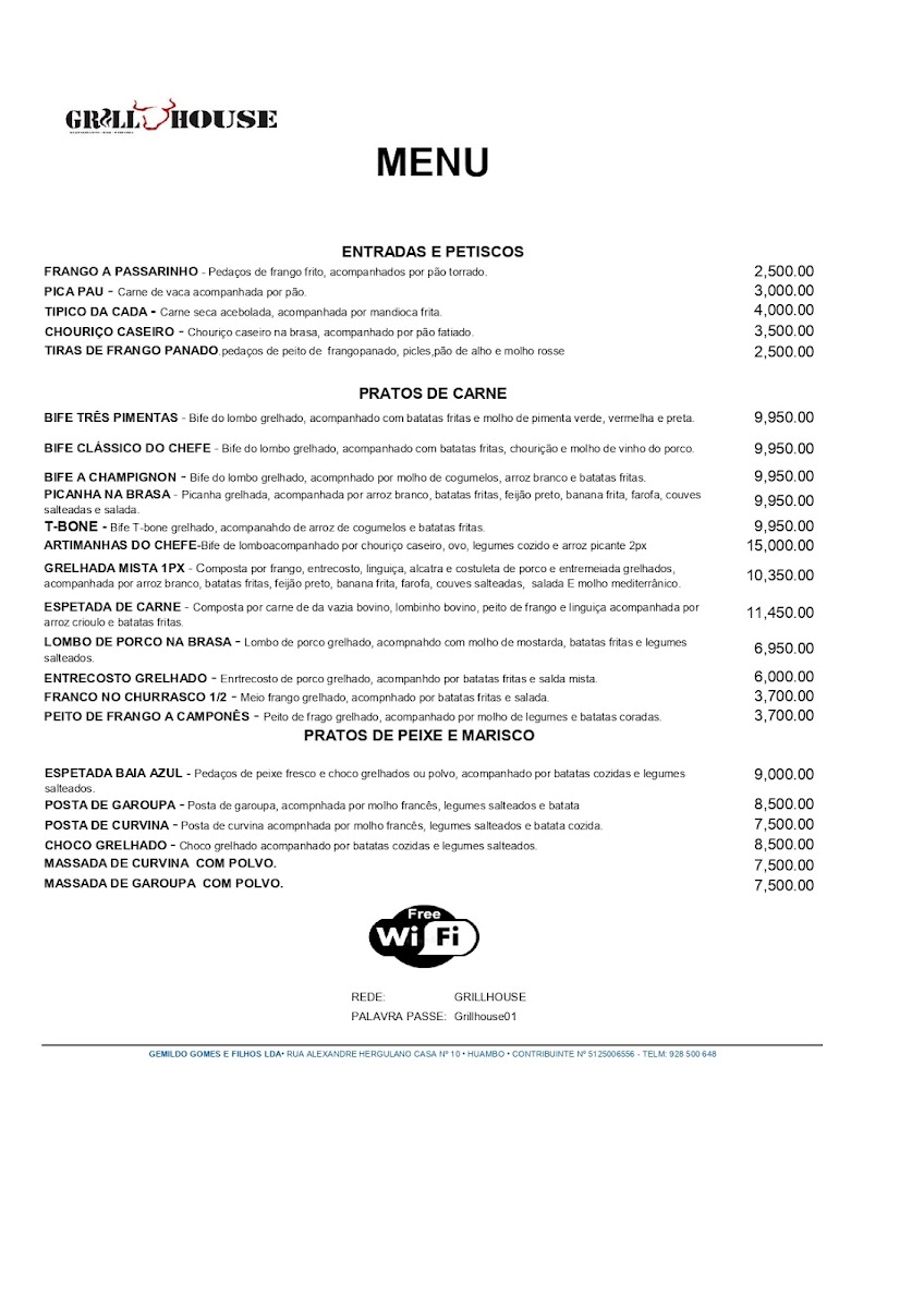 Menu Restaurante The Grill House-5