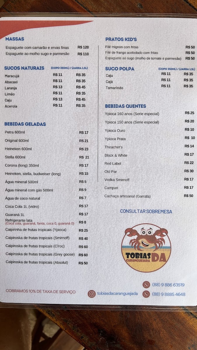 Menu Restaurante Tobias Da Caranguejada-5