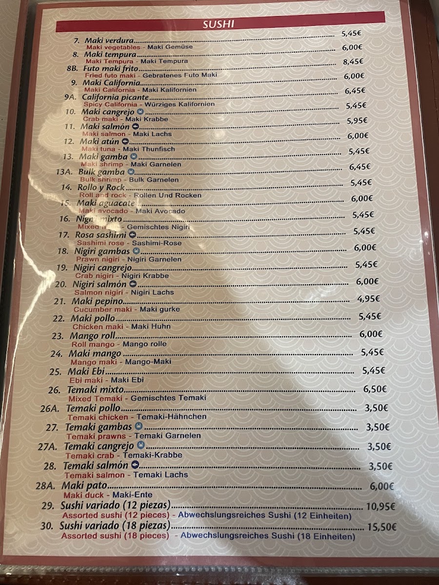 Menu Restaurante Tokyo Asia-2