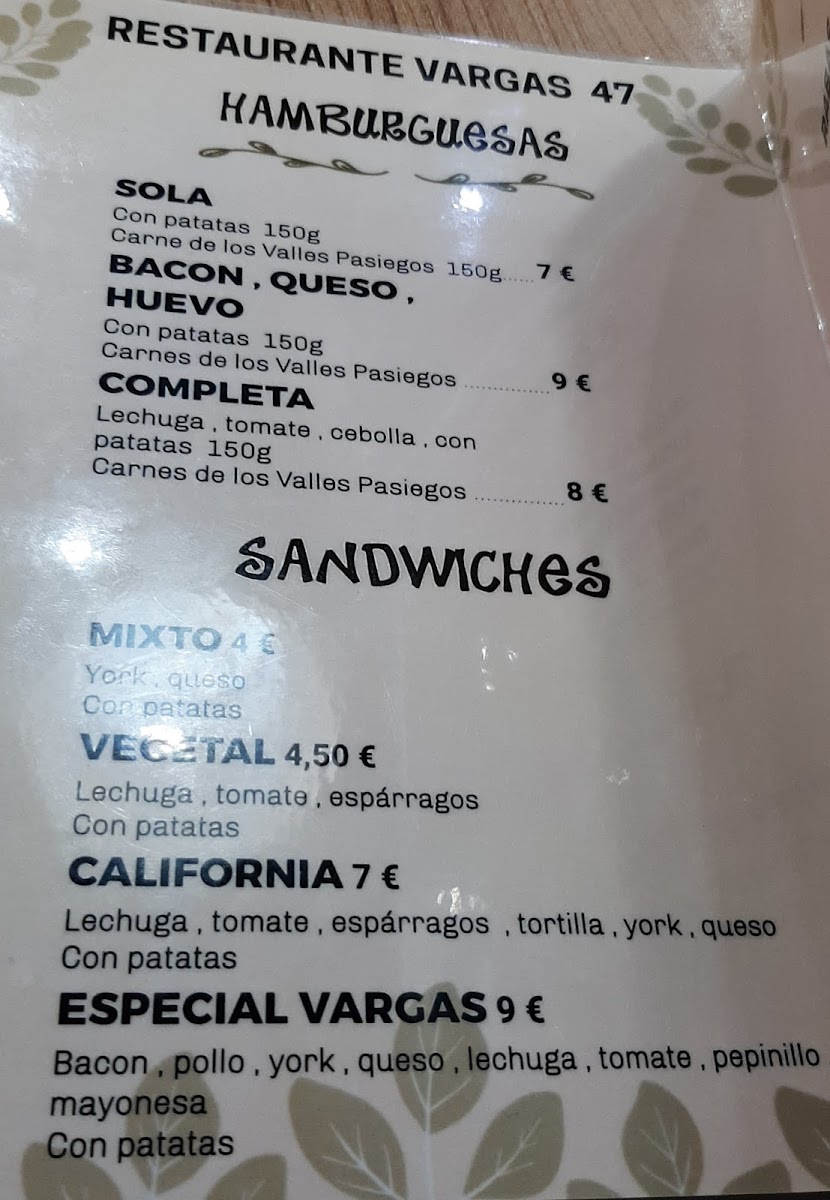 Menu Restaurante Vargas 47-2