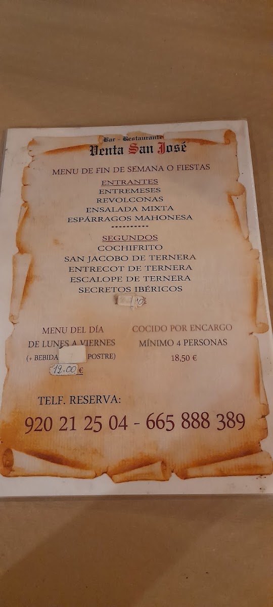 Menu Restaurante Venta San José-6