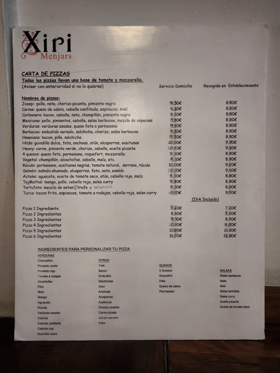 Menu Restaurante Xiri-2