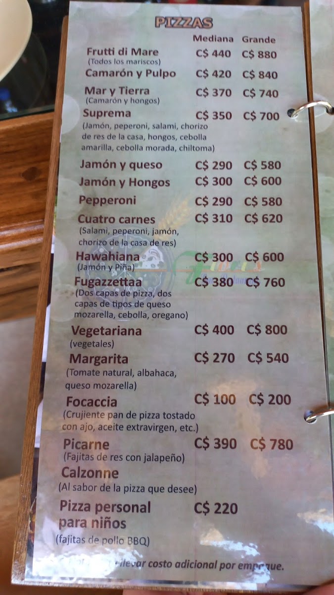Menu Restaurante Y Bar Fiori's-4