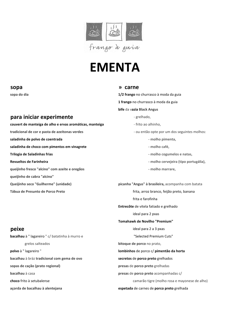 Menu Restaurants Beja | Frango À Guia Em Beja-2
