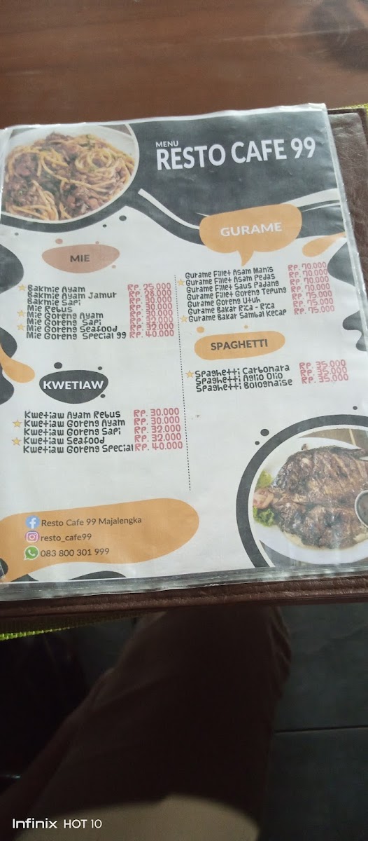Menu Resto Cafe 99-3