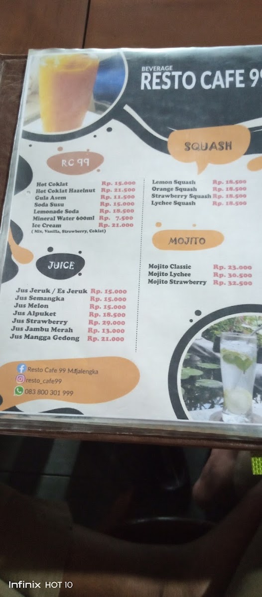 Menu Resto Cafe 99-5