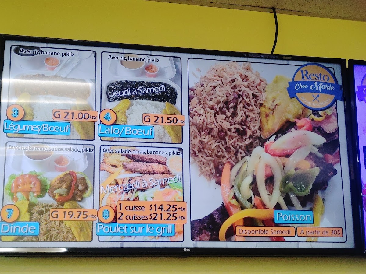 Menu Resto Chez Mariespécialités Créoles-2