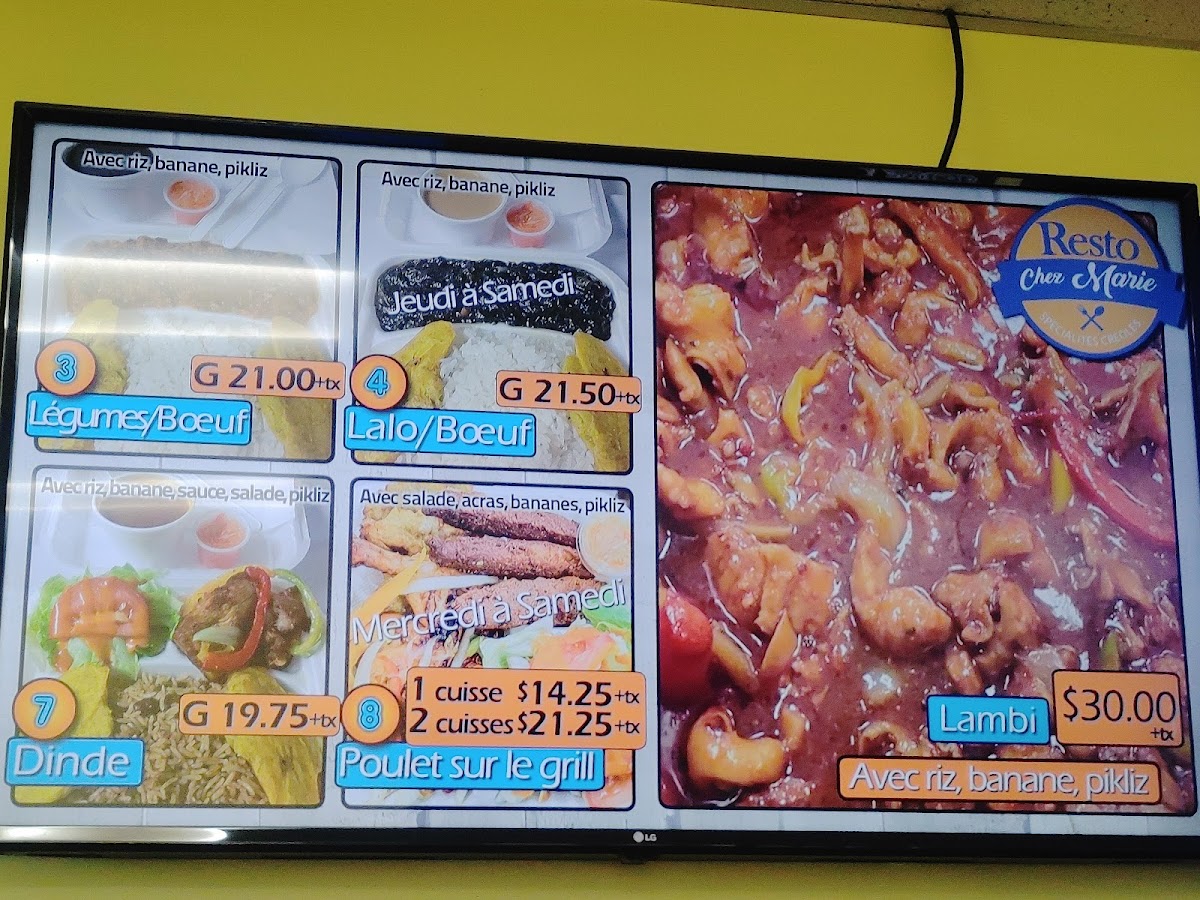 Menu Resto Chez Mariespécialités Créoles-3