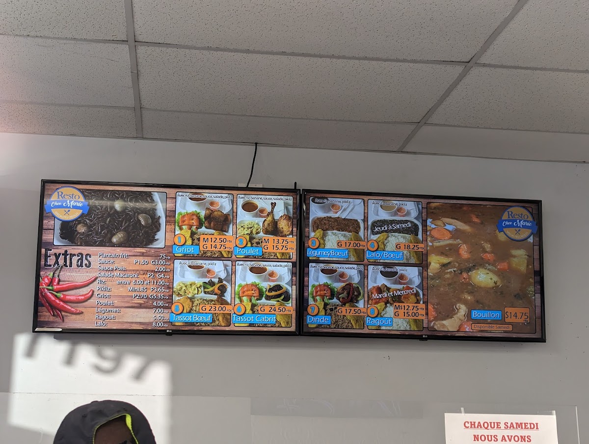 Menu Resto Chez Mariespécialités Créoles-8