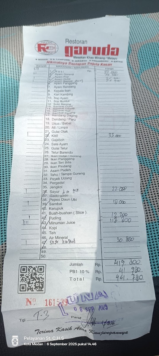 Menu Restoran Garuda Medan-7