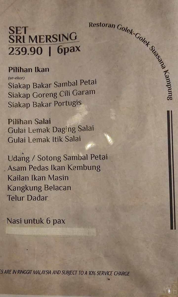 Menu Restoran Golek Golek Suasana Kampung-10
