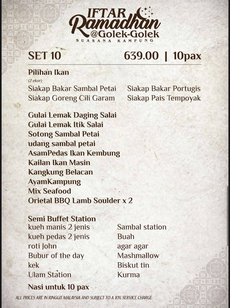 Menu Restoran Golek Golek Suasana Kampung-5