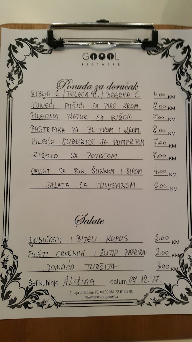 Menu Restoran Goool-1
