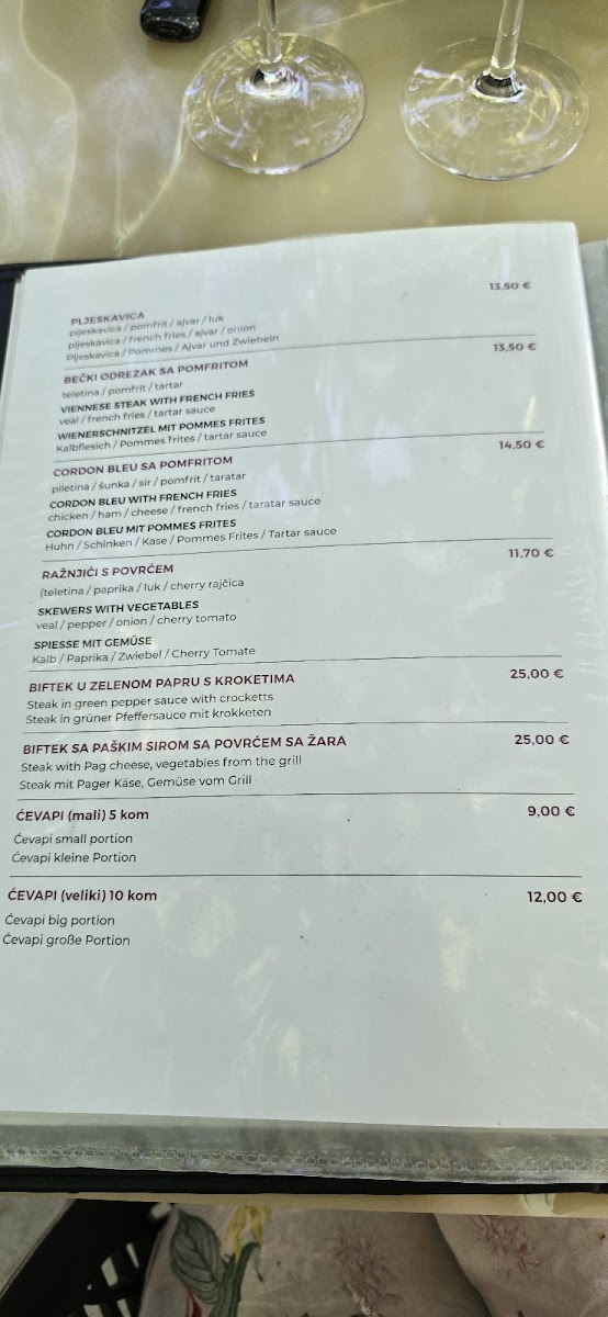 Menu Restoran Infinity-7