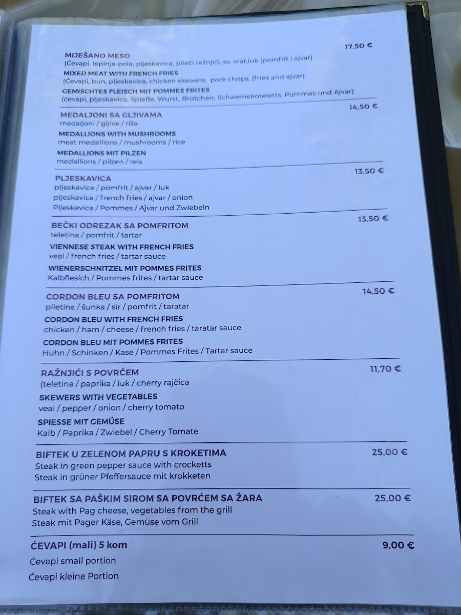 Menu Restoran Infinity-9