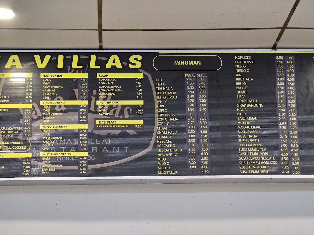 Menu Restoran Jaya Villas-2