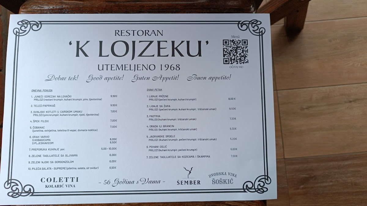 Menu Restoran K Lojzeku-1