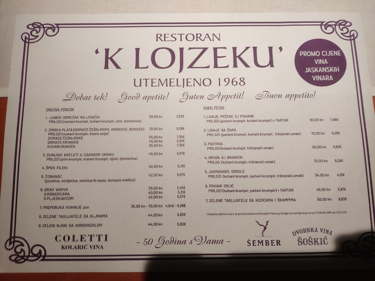 Menu Restoran K Lojzeku-5