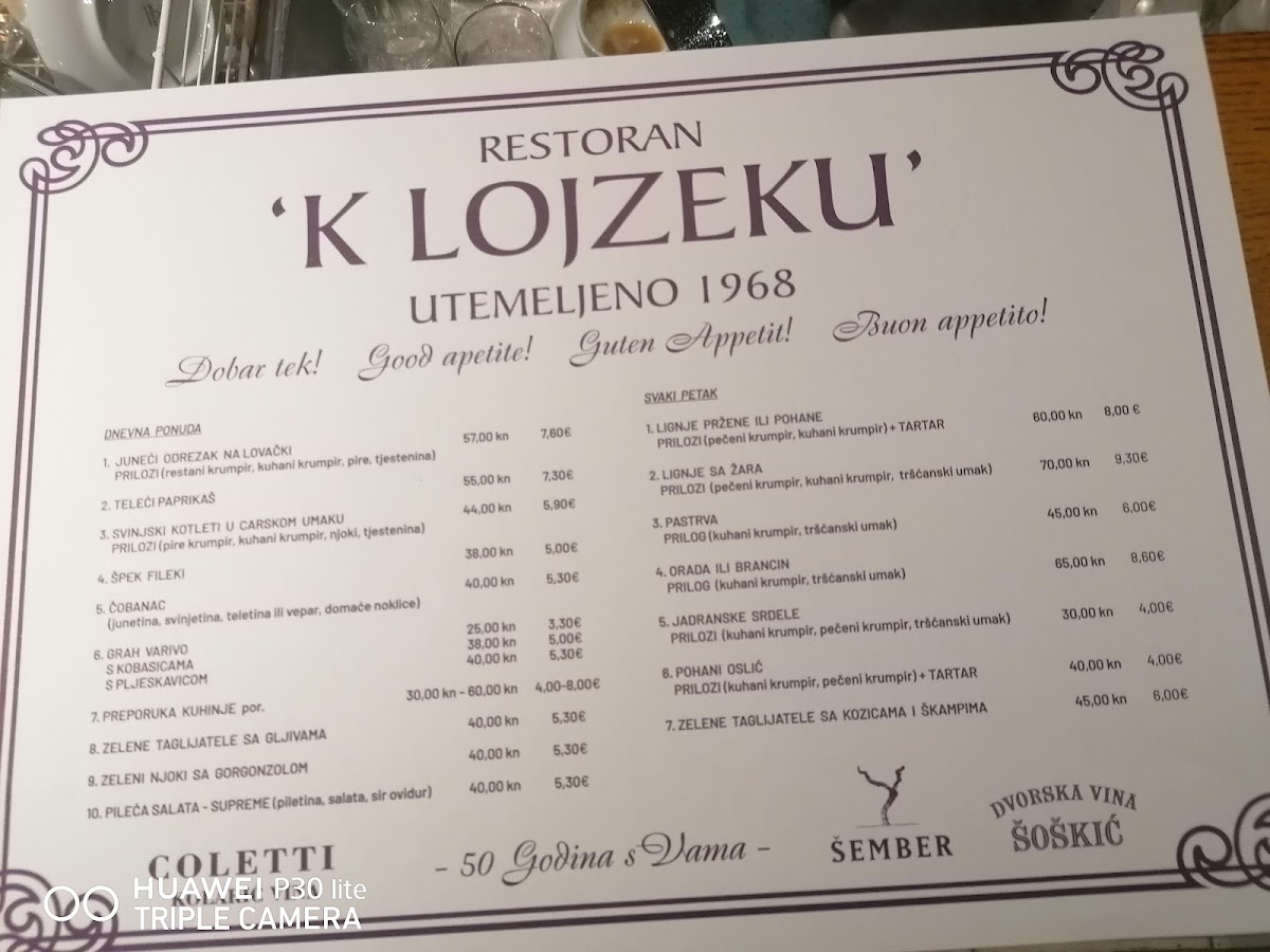 Menu Restoran K Lojzeku-8