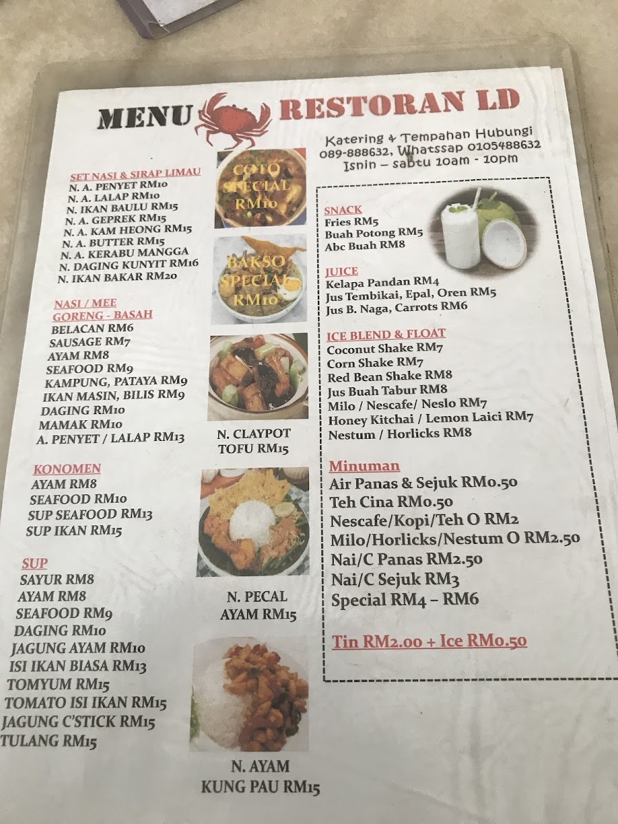 Menu Restoran Ld-2
