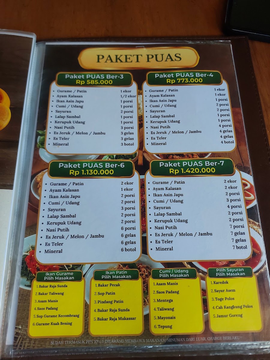 Menu Restoran Saung Wulan Tambun Bekasi-2