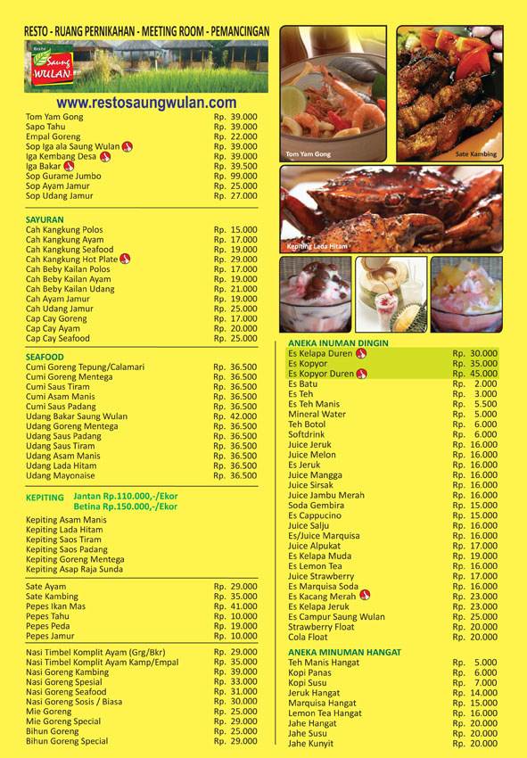 Menu Restoran Saung Wulan Tambun Bekasi-3