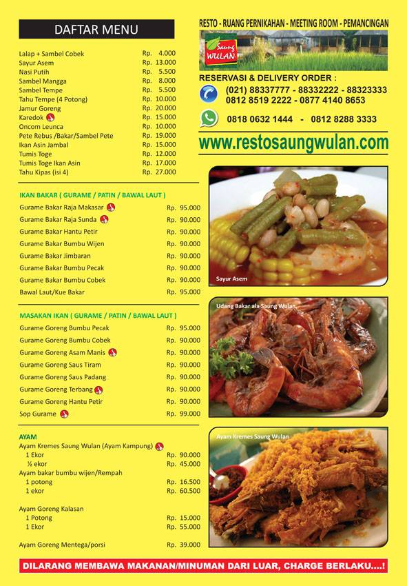 Menu Restoran Saung Wulan Tambun Bekasi-6
