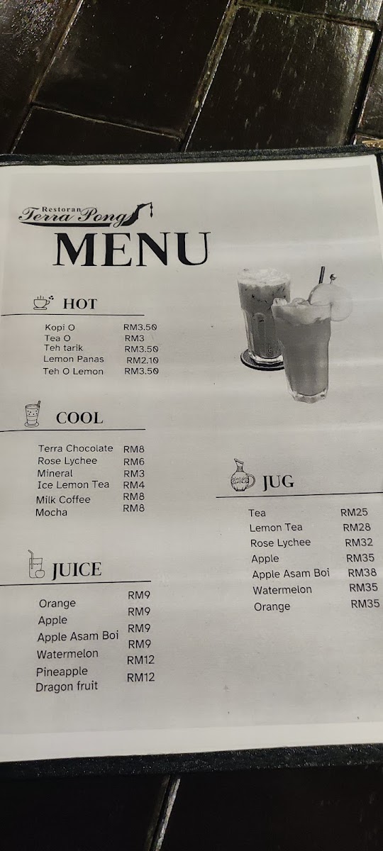 Menu Restoran Terra Pong Batu 18-6
