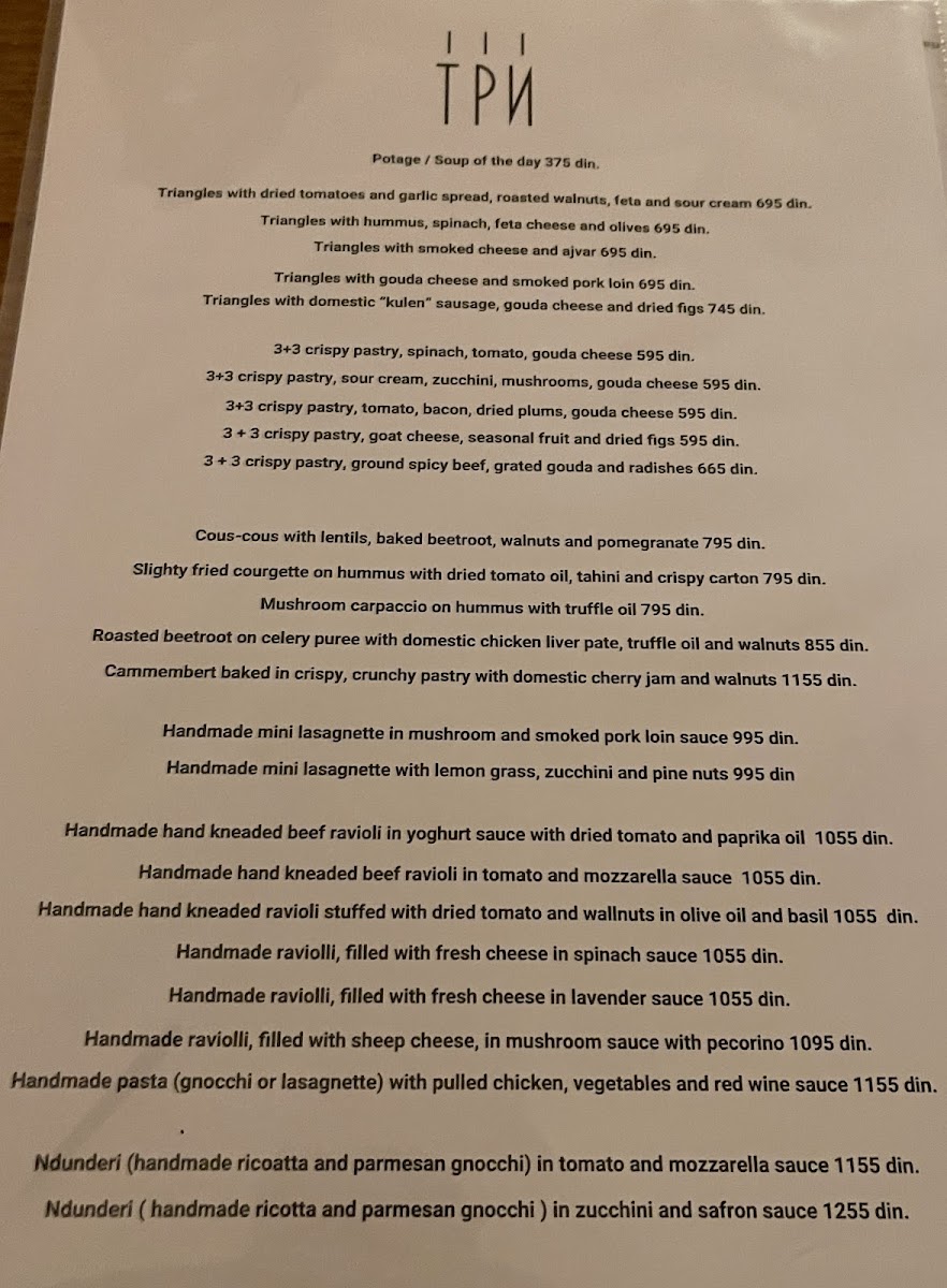Menu Restoran Tri-5