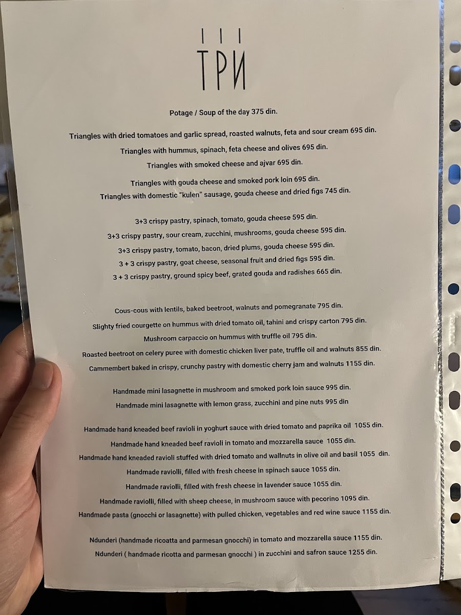Menu Restoran Tri-6