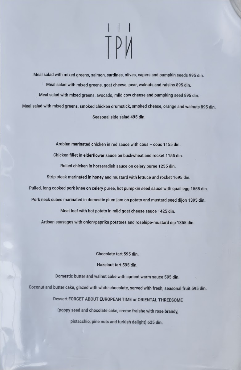 Menu Restoran Tri-7