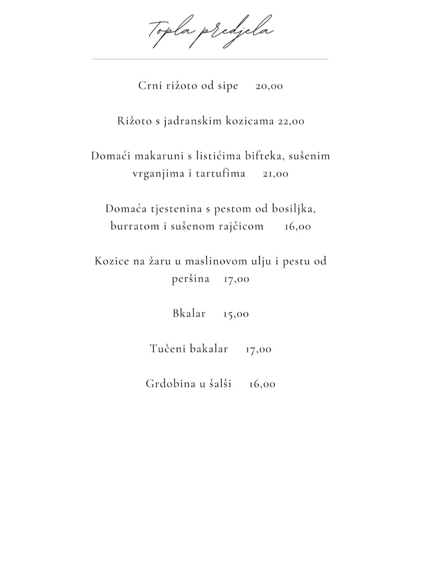 Menu Restoran Zlinje - Blato 1902-3