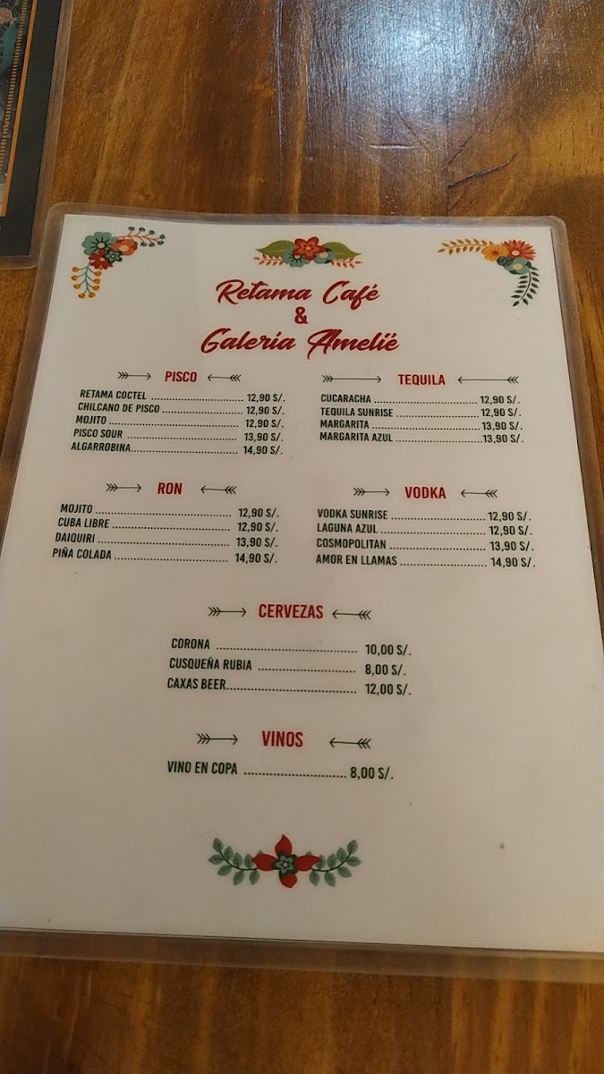 Menu Retama Café-1