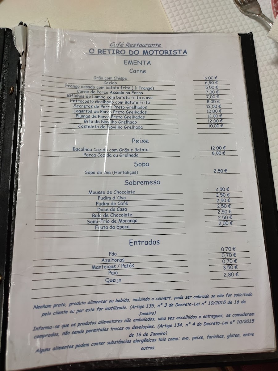 Menu Retiro Do Motorista-1
