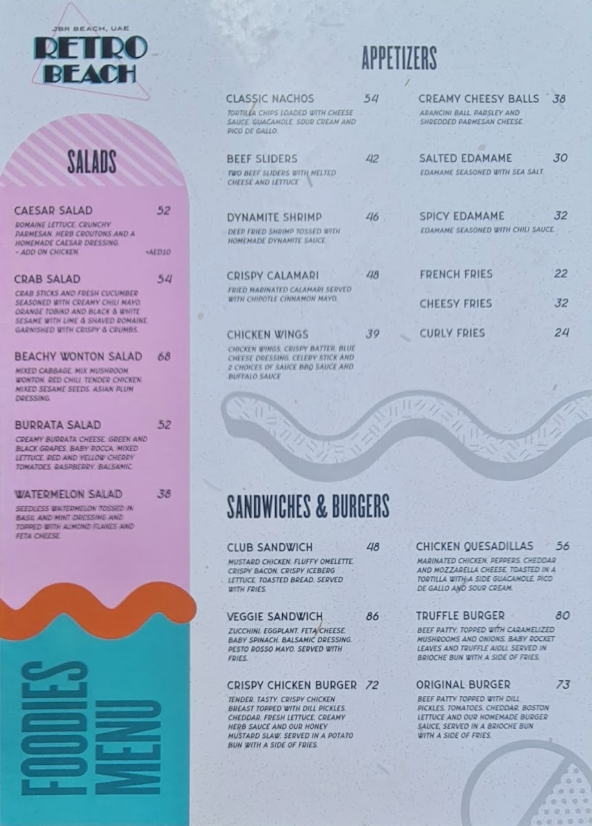 Menu Retro Beach Dubai-2