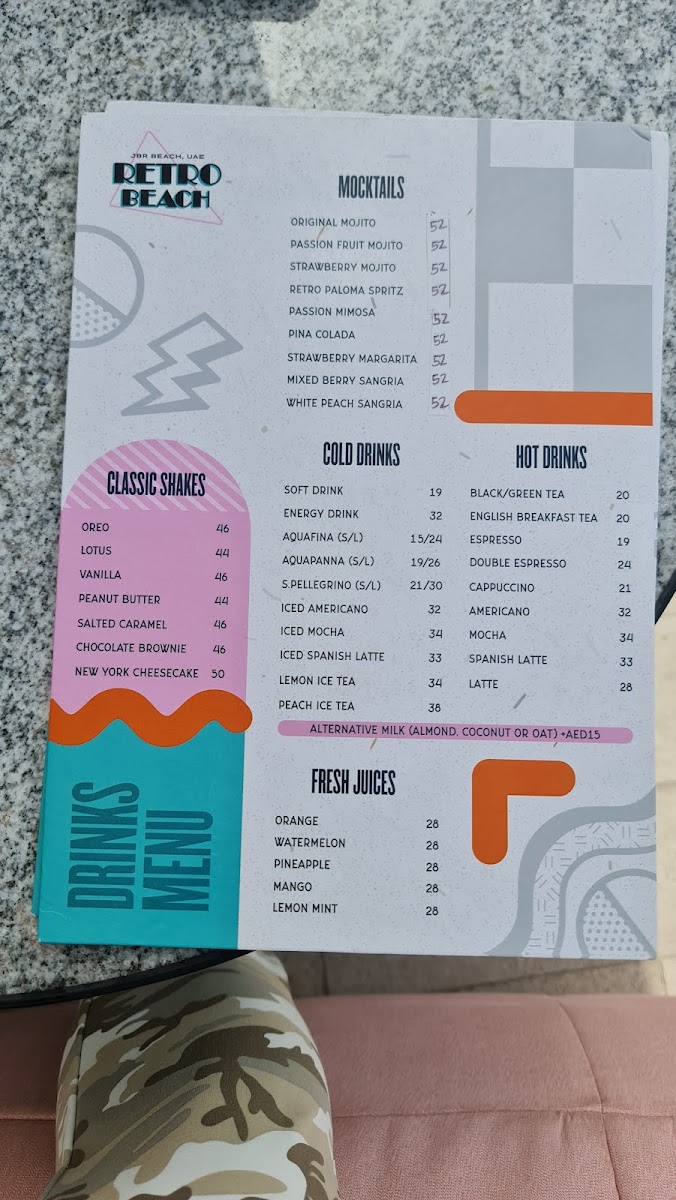 Menu Retro Beach Dubai-4
