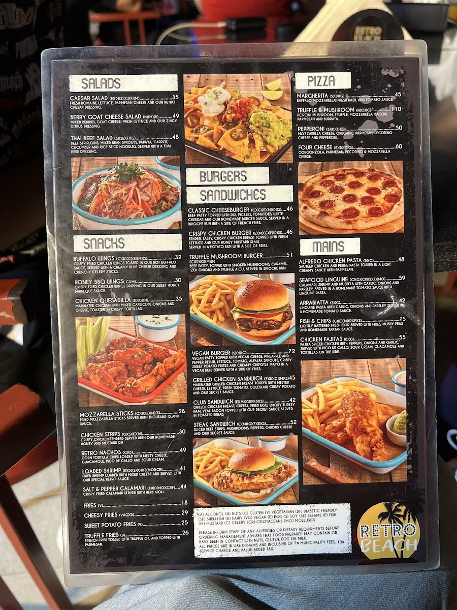Menu Retro Beach Dubai-5