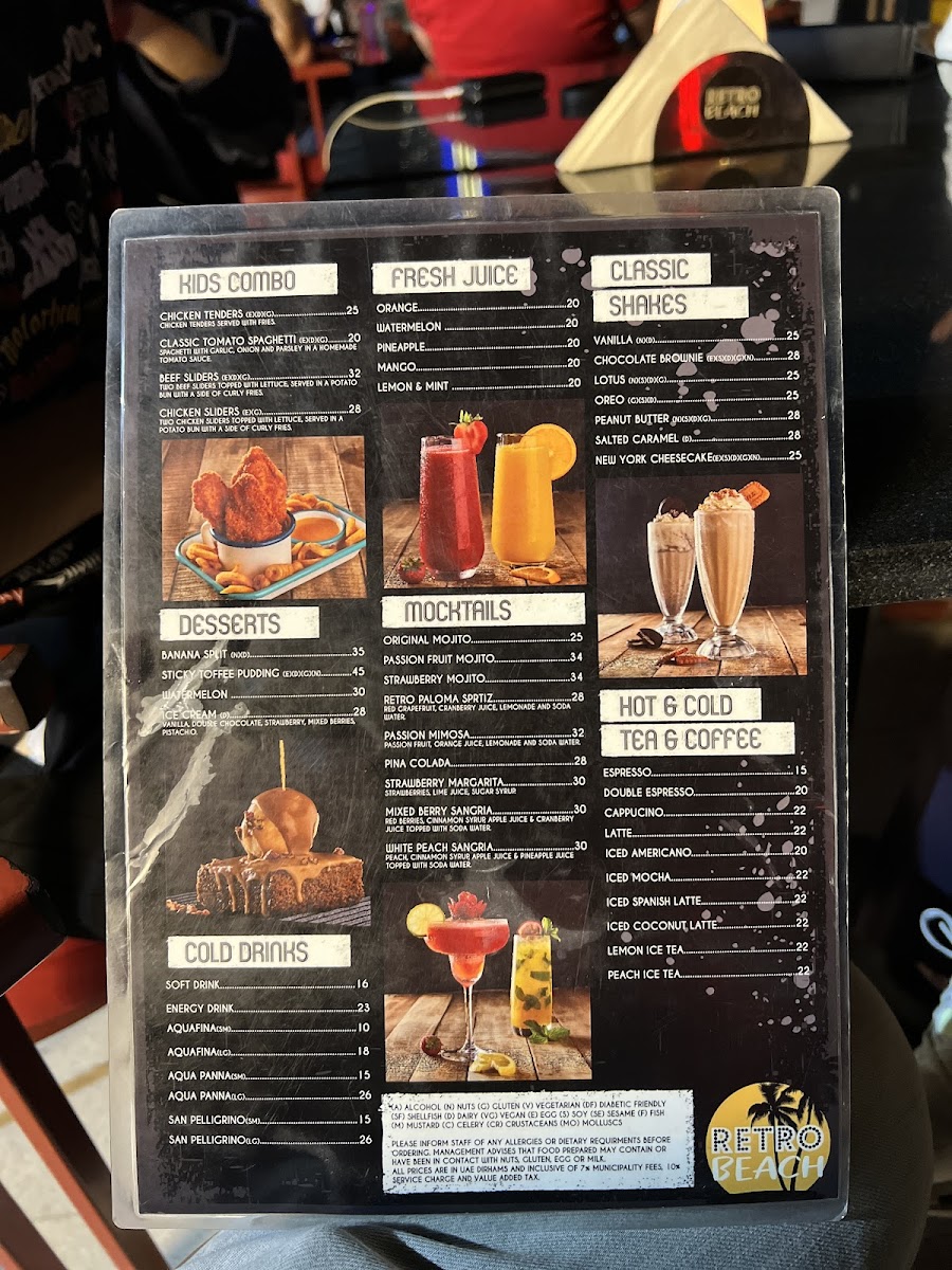 Menu Retro Beach Dubai-6