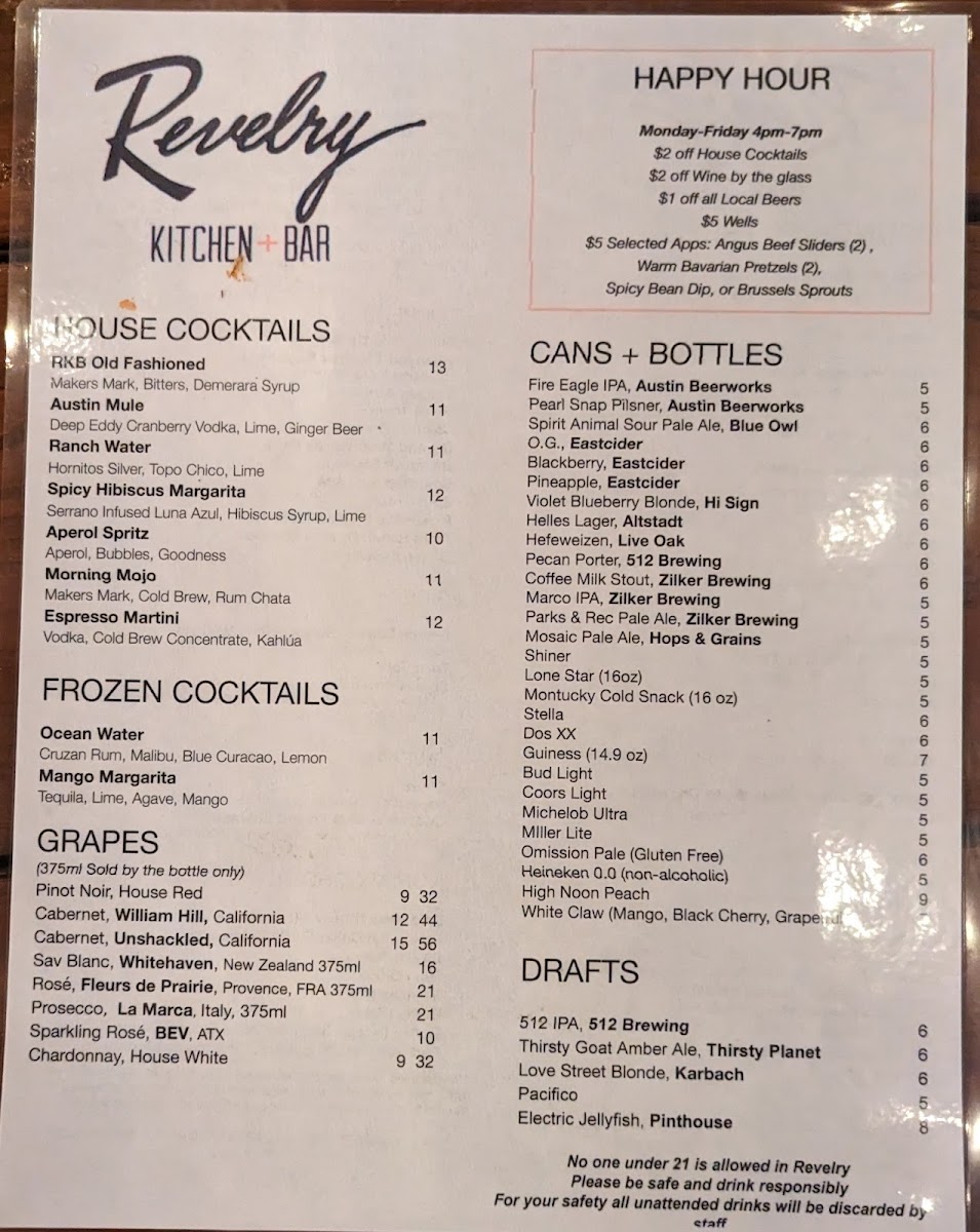 Menu Revelry Kitchen + Bar-2