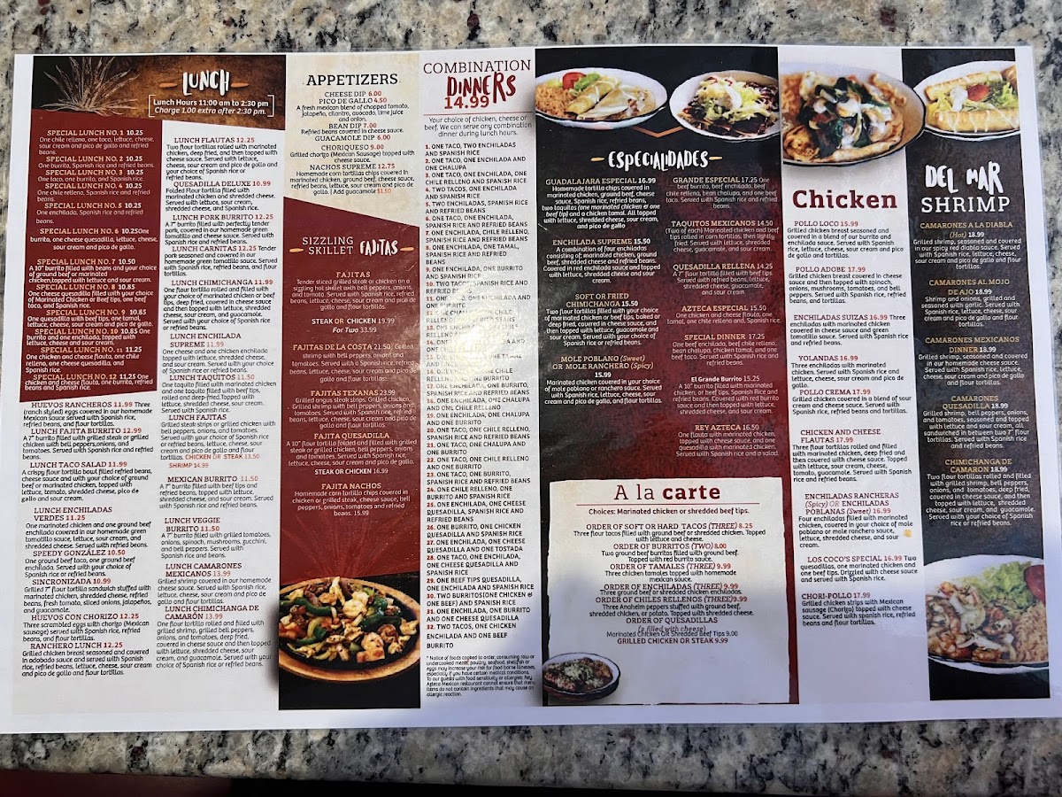Rey Azteca Mexican Restaurant Palmyra Menu-8