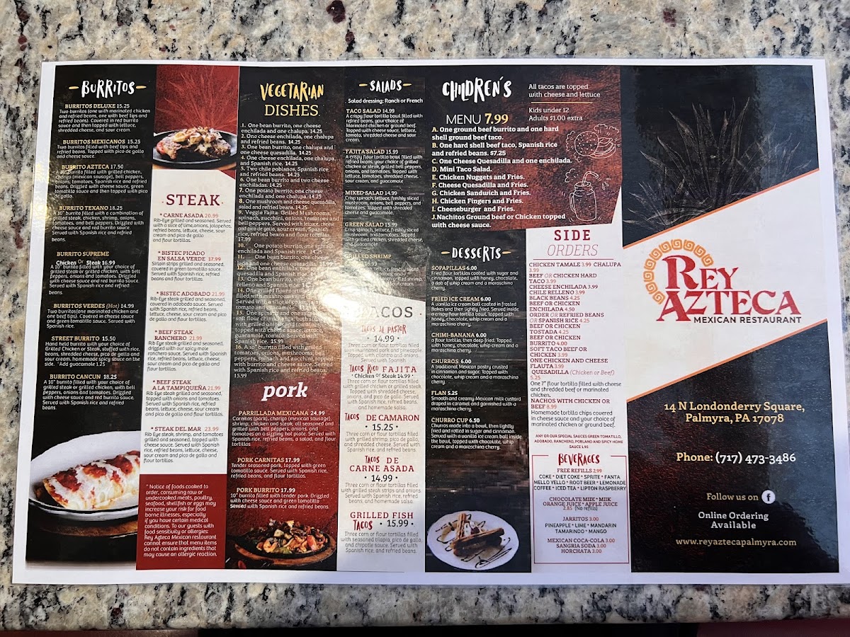 Rey Azteca Mexican Restaurant Palmyra Menu-9