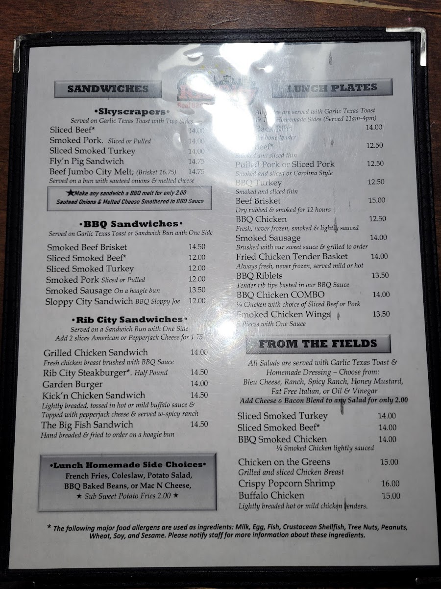 Menu Rib City Grill - Fruita-1