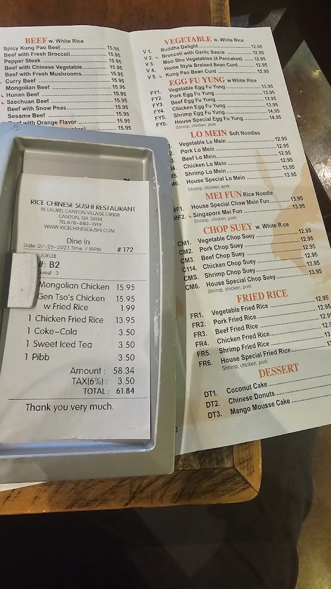 Menu Rice Chinese & Sushi-1