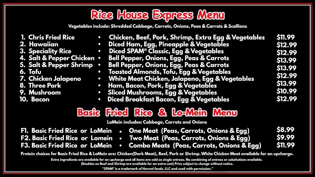 Menu Rice House Express-3