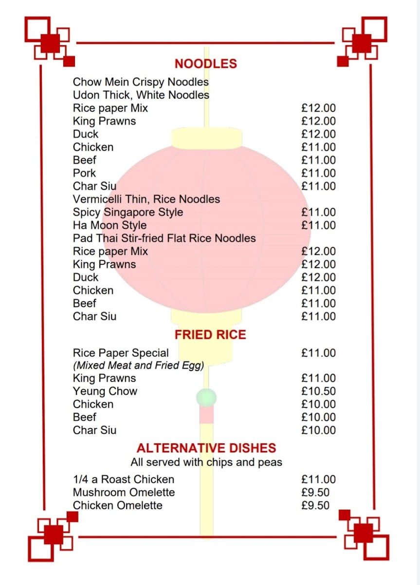Menu Rice Paper Cantonese Restaurants & Takeaway-5