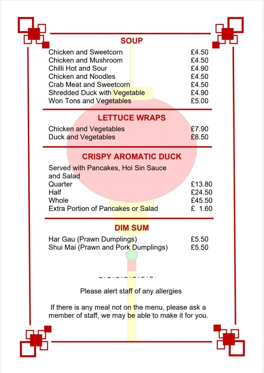 Menu Rice Paper Cantonese Restaurants & Takeaway-8