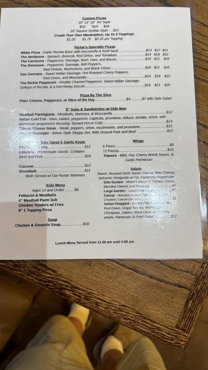 Menu Richie's Italian Bistro At Riverwalk-10