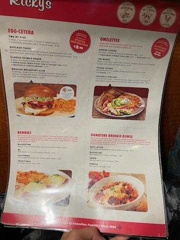 Menu Ricky's All Day Grill - Evergreen-7
